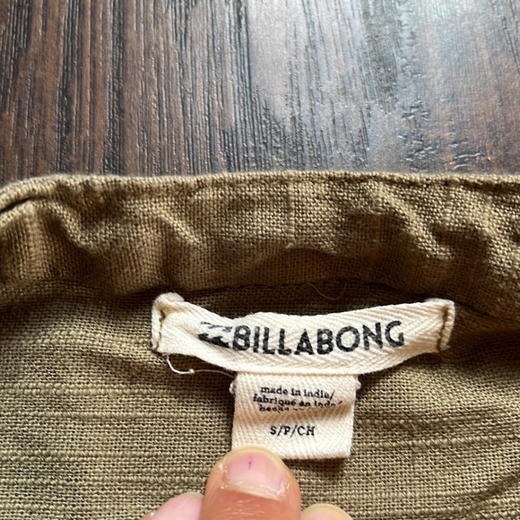 Billabong Green CottonWake The Night LongSleeved Romper - Picture 3 of 9